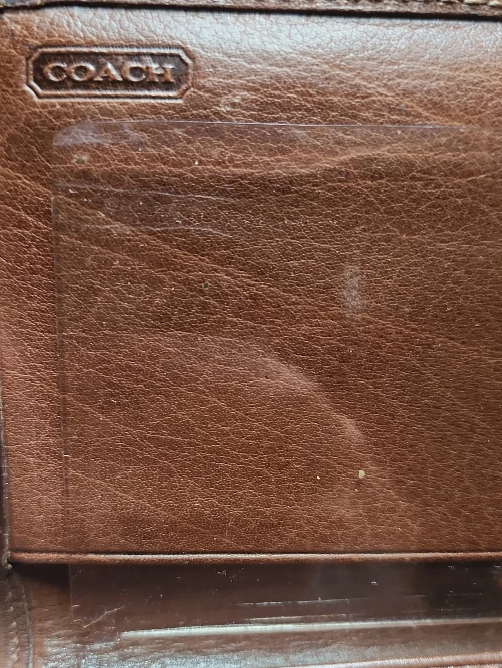VTG Coach Brown Leather Long Checkbook Holder